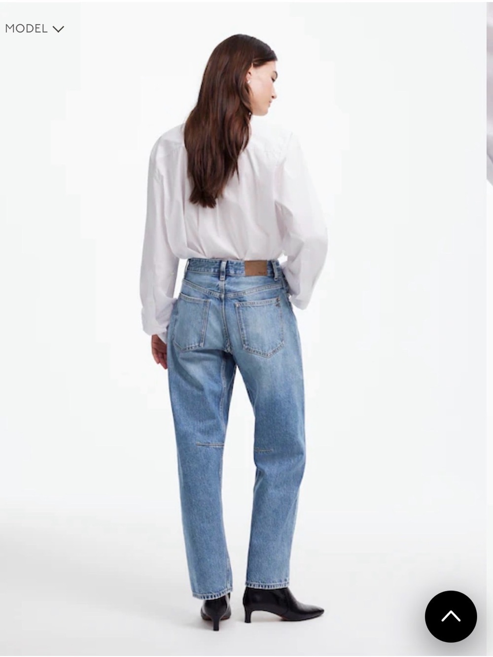 Madewell Darted Barrel Jeans in Dobbins Wash - Rigid Size 32 - Picture 6 of 10